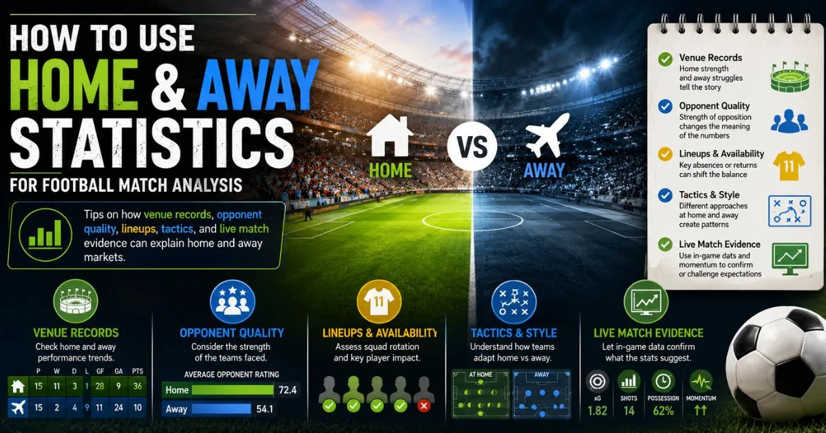 How to use home and away statistics for football betting